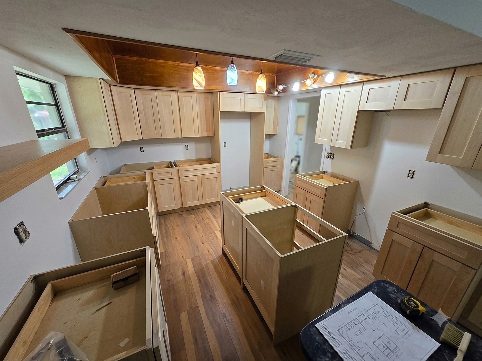 Cabinet installation in progress Central Florida