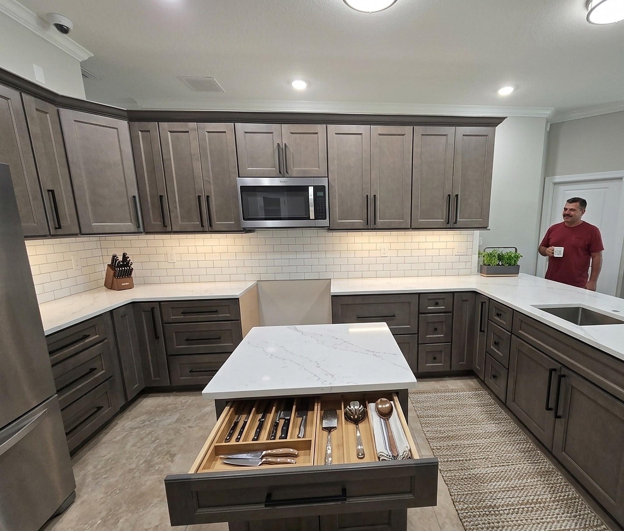Gray kitchen cabinet installation Orlando